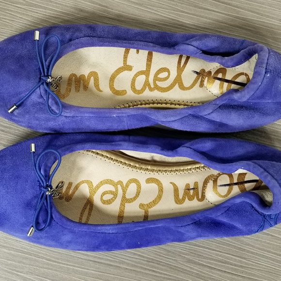 Sam Edelman Felicia Flat, Blue Suede, Womens Size 6 M - Picture 6 of 7